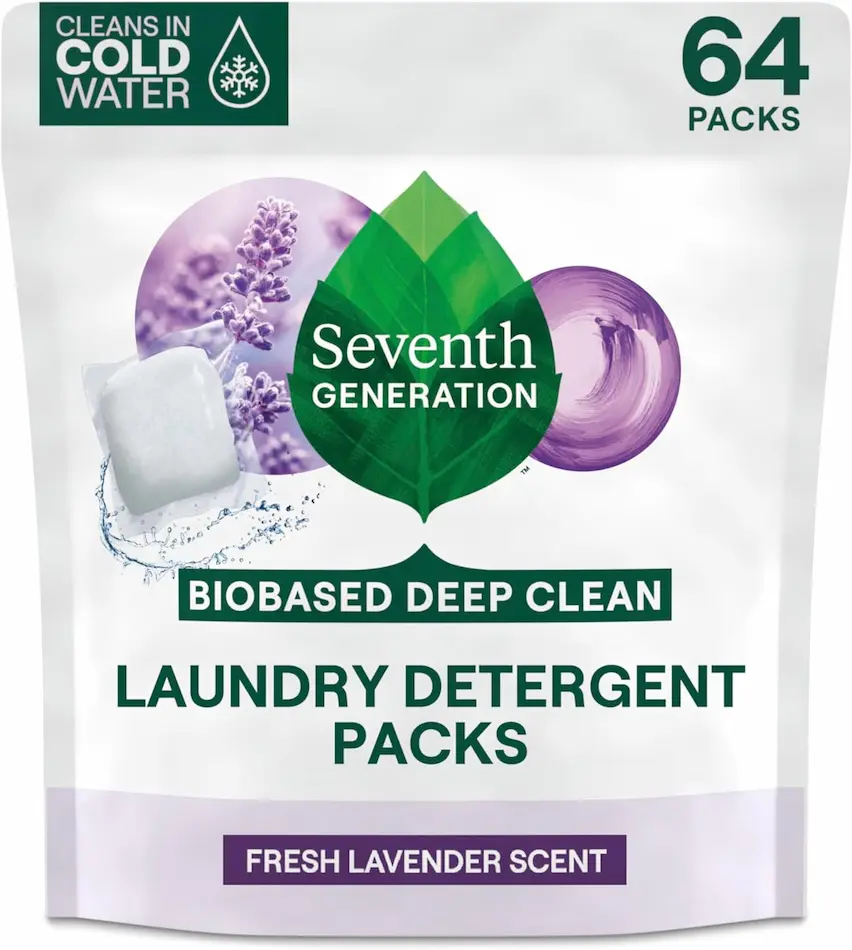 Seventh Generation Laundry Detergent Packs, Lavender,